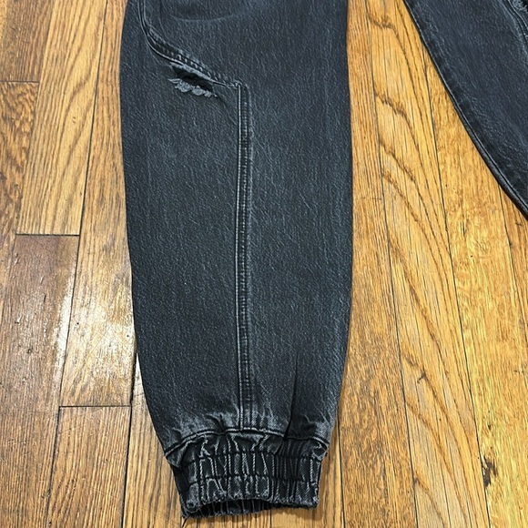 Retrofete Miriam pant jogger high waist denim onyx balloon fit distressed 28 - Picture 12 of 13
